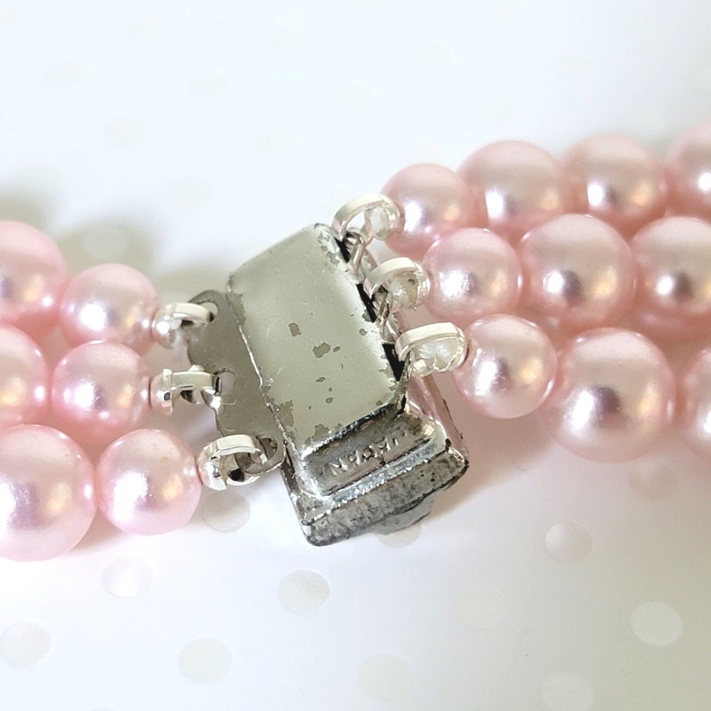 Back of a rhinestone box clasp, with Japan stamp.