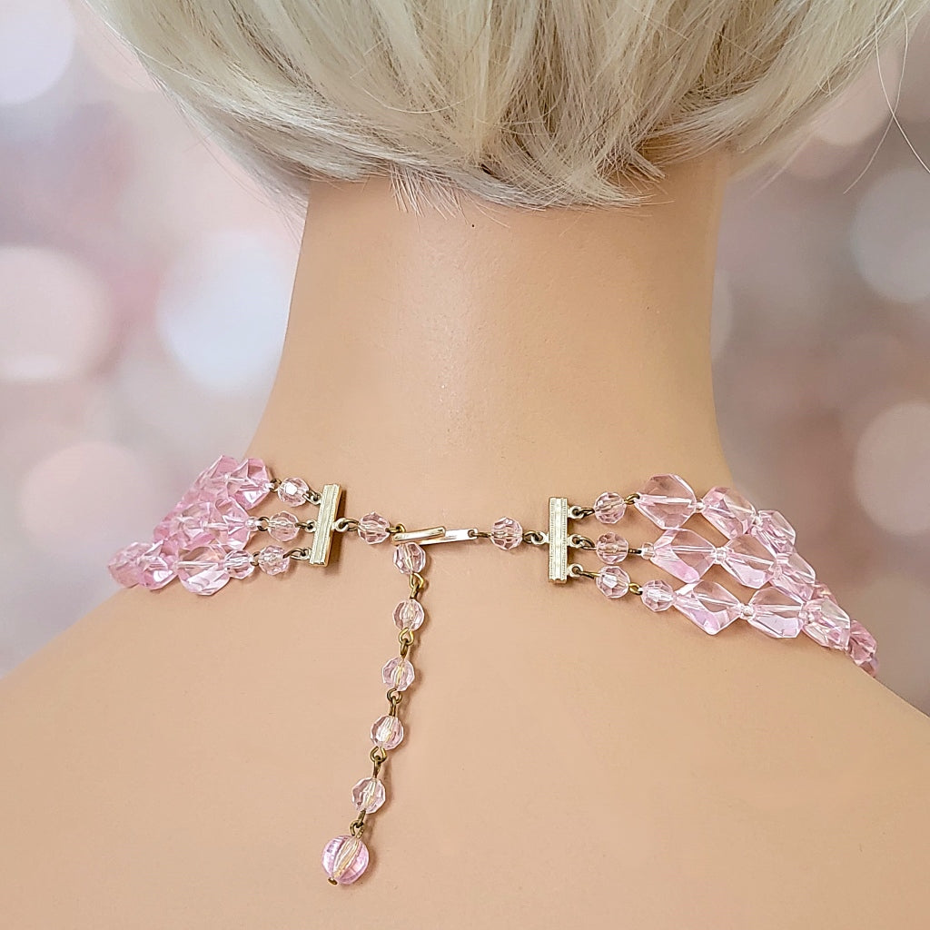 Necklace extender chain on a mannequin.