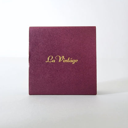 La Vintage Crystal Flower Earrings with Original Box