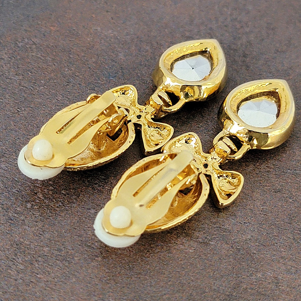 Back of dangle clip earrings.