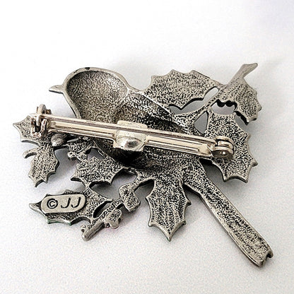 Back of bird brooch.