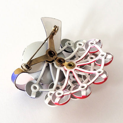 Back of riveted brooch.
