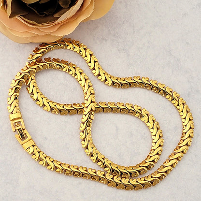 Back of gold tone Monet necklace.