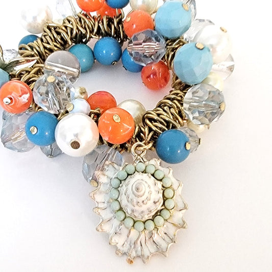 Shell charm bracelet.