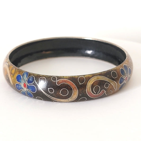 Cloisonne bangle bracelet.