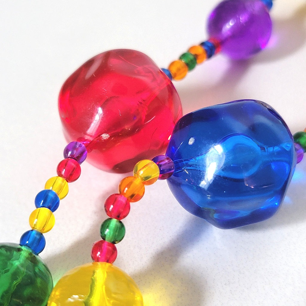Large translucent bright color beads.