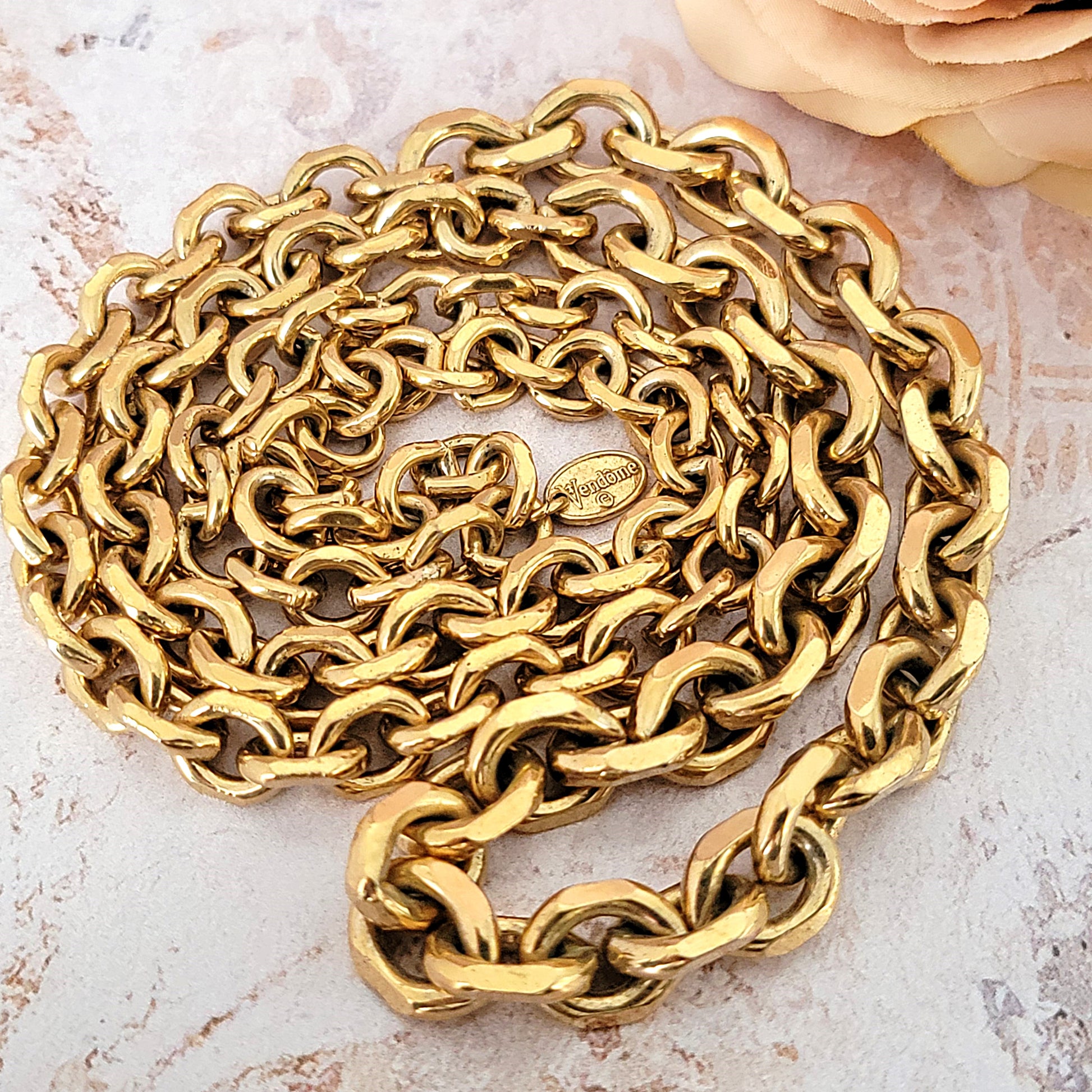 Vintage gold tone chain by Vendome.