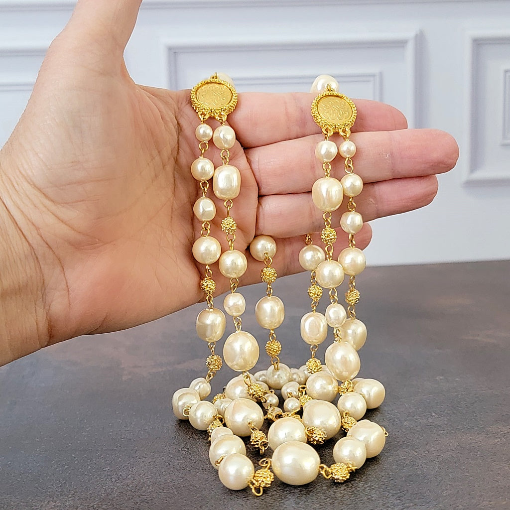 Long faux pearl necklace 2025