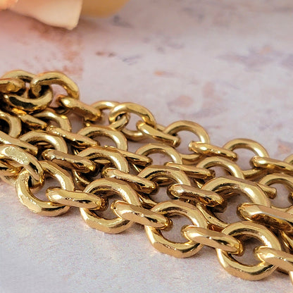 Gold plated necklace chain.