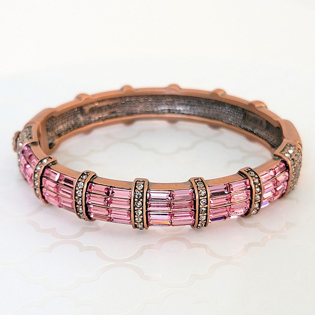 Pink rhinestone bracelet.
