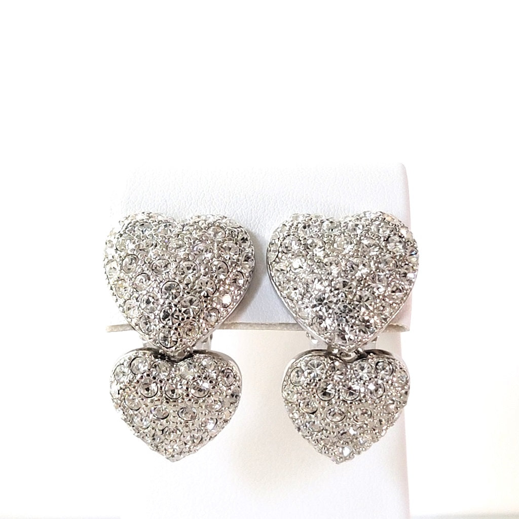 Double heart earrings.