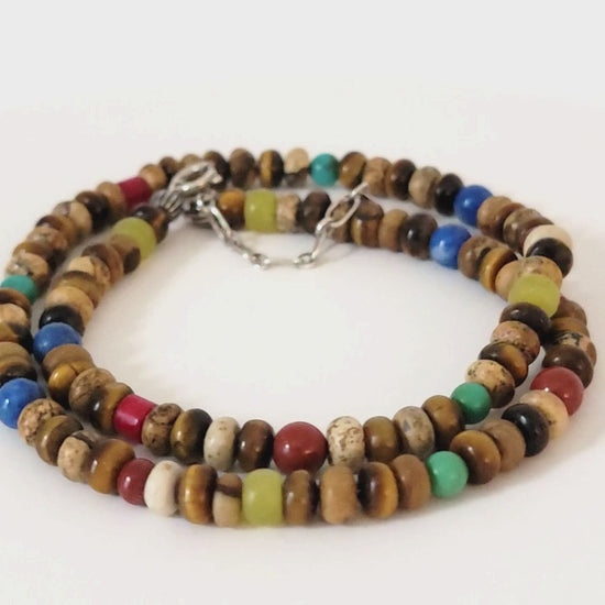 Relios multi gemstone necklace.