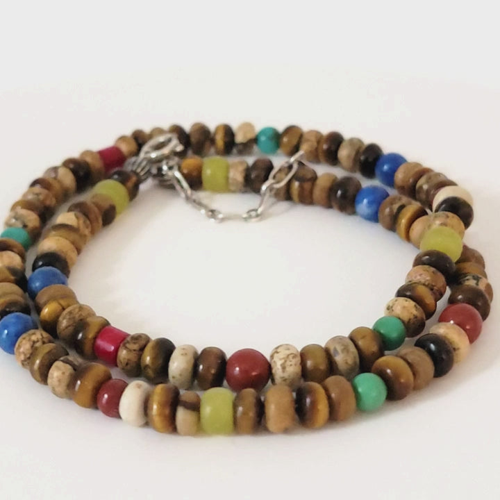 Relios multi gemstone necklace.