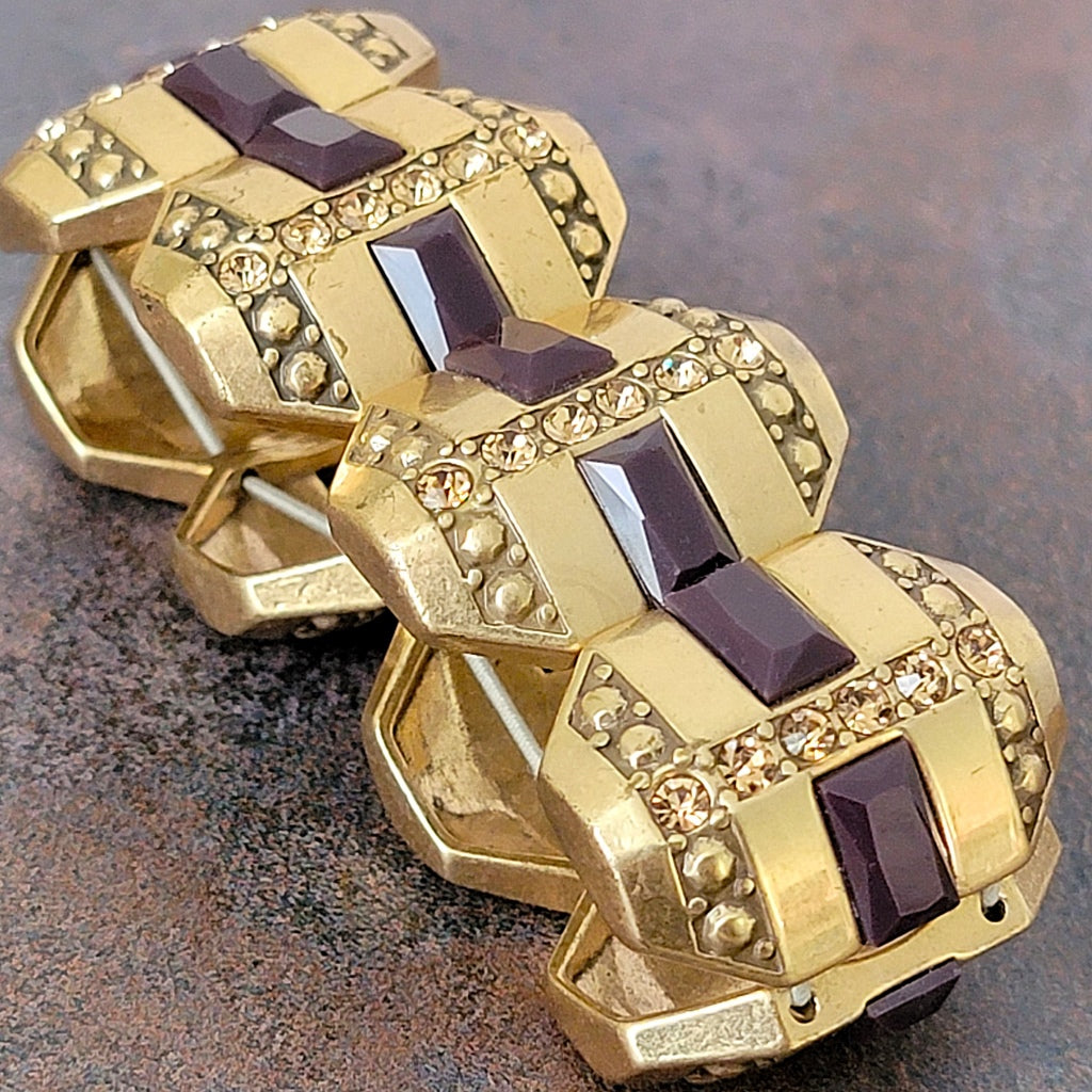 J Crew gold rhinestone bracelet.