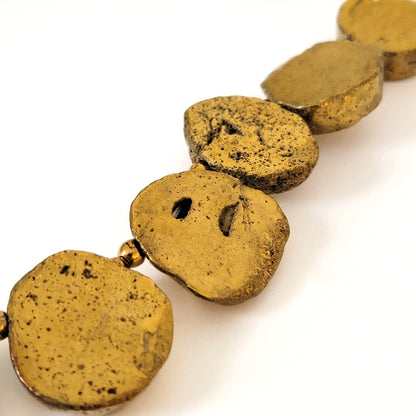 Pyrite slab beads.