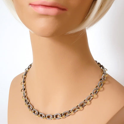 Necklace on mannequin.