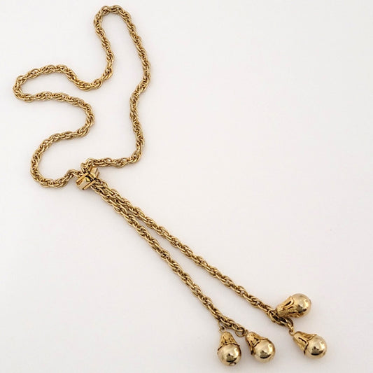Vintage gold tone bolero necklace.