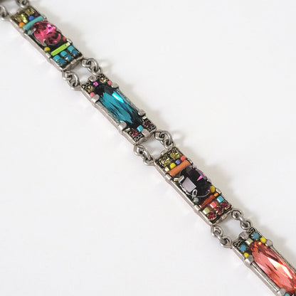 Detail of Firefly mosaic style crystal bracelet.
