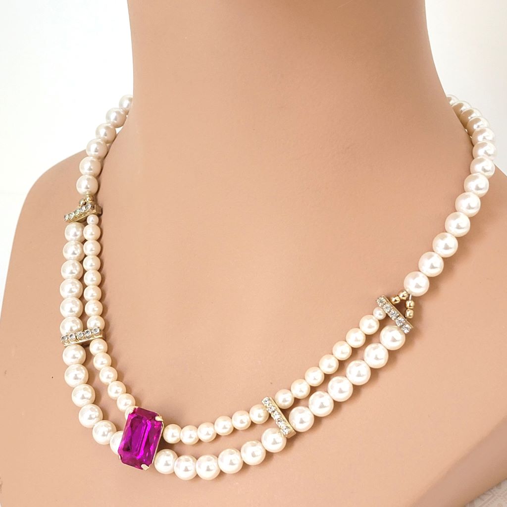 Chunky Faux Pearl Necklace (Short Pearl Necklace) | My Flair Lady